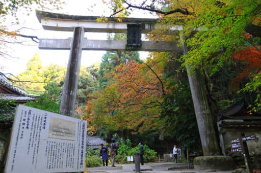 京都　醍醐寺、上醍醐へのの鳥居
