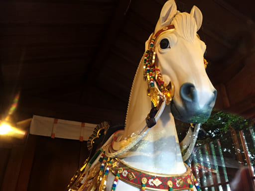 京都　伏見稲荷大社　神馬舎の馬