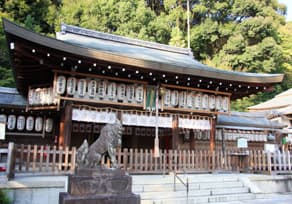 京都　若王子神社の本殿拝所