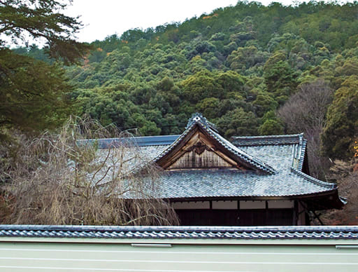 京都岩倉　実相院の本堂の瓦
