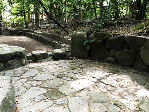 京都　木島神社の三柱鳥居から泉池跡がつづく