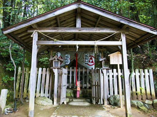 上賀茂神社境内にある二葉姫稲荷神社の八嶋龍神