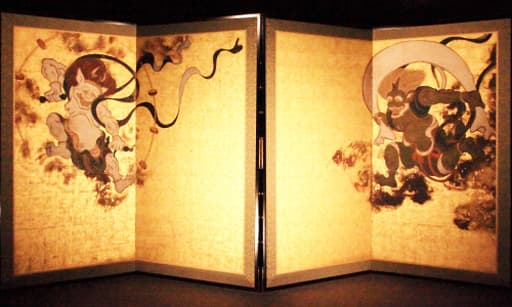 京都　建仁寺の風神雷神図屏風（複製）