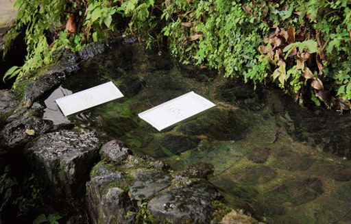 京都　貴船神社の水占い