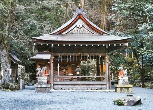 京都　貴船神社の奥宮拝殿