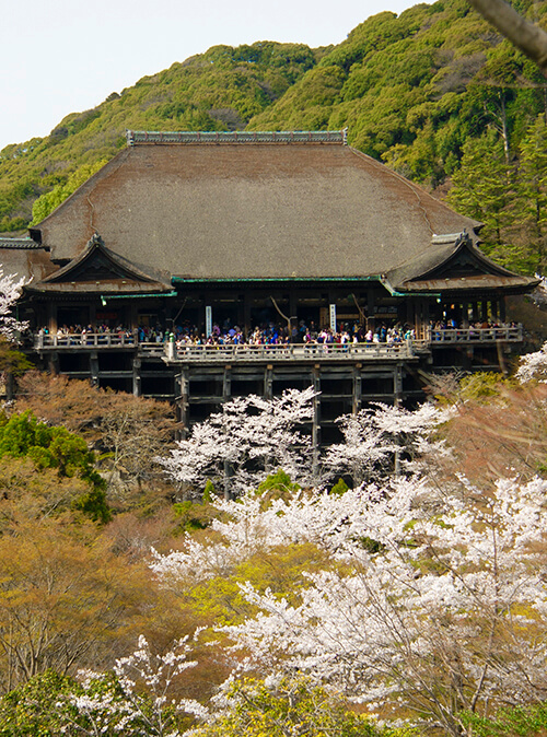 京都　清水寺の本堂・清水の舞台