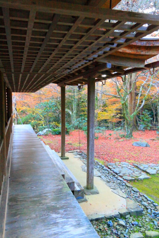 京都　高山寺の石水院　西の広縁