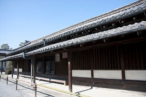 京都　二条城に警備の侍が詰めていた番所