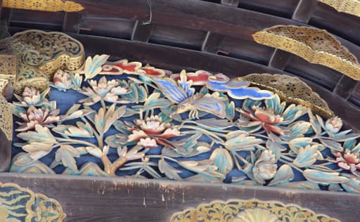 京都　二条城唐門に施された彫刻