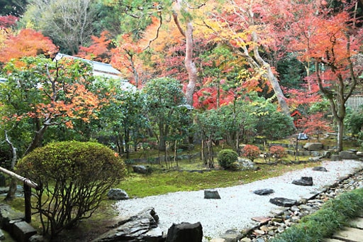 京都　二尊院の寂光園（庭園）