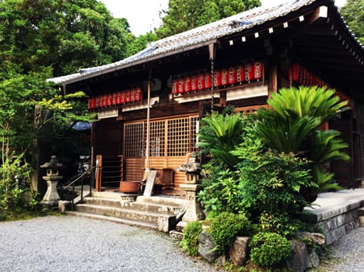 京都　赤山禅院境内の雲母不動堂