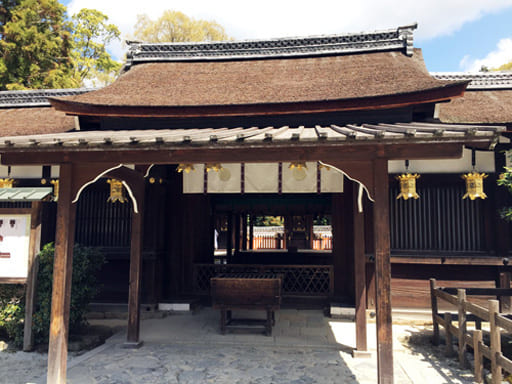 下鴨神社本殿西の三井神社の神門